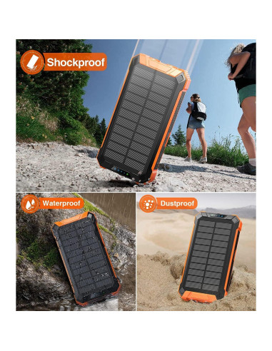 Banco de Energía Solar 36000mAh Shenzhen PN-W22 Inalámbrico