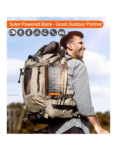 Banco de Energía Solar 36000mAh Shenzhen PN-W22 Inalámbrico