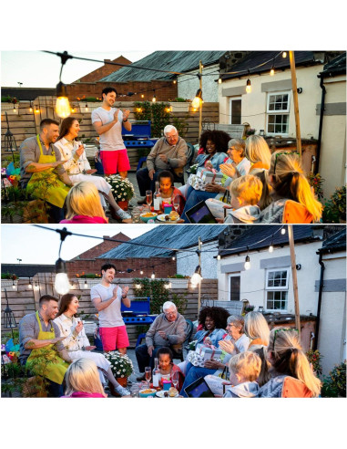 Luces de Cuerda LED Mlambert 29,26m RGB 35 Bombillas Negro