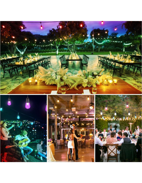 Luces de Cuerda LED Mlambert 29,26m RGB 35 Bombillas Negro Luces de Cuerda LED Mlambert 29,26m RGB 35 Bombillas Negro