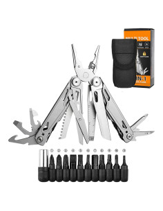 Multiherramienta 27-en-1 Genérica Acero Inoxidable Plata