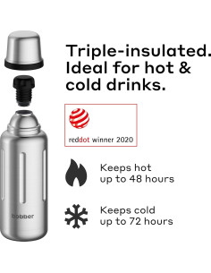 Botella de Agua Aislada Bobber 34 oz Acero Inoxidable Mate 2