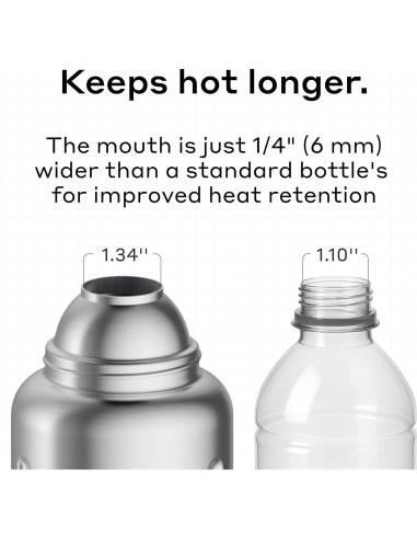 Botella de Agua Aislada Bobber 34 oz Acero Inoxidable Mate