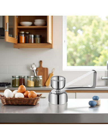 Abridor de Cáscara de Huevo Jowxsx de Acero Inoxidable