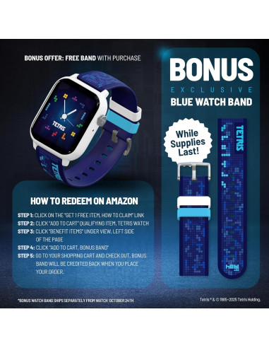Reloj Inteligente Tetris - Juego Retro, Pantalla Táctil 1.91", IP67