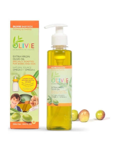 Aceite Calmante para Bebés OLIVIE 250ml - Suplemento Omega-3 Orgánico
