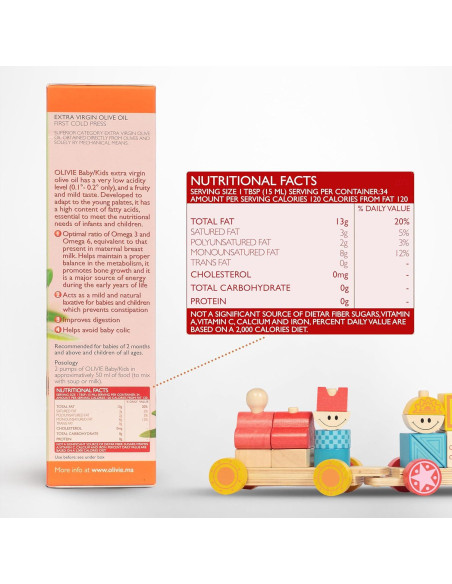 Aceite Calmante para Bebés OLIVIE 250ml - Suplemento Omega-3 Orgánico