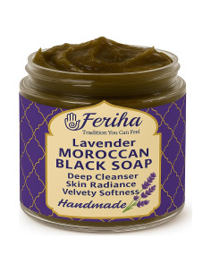 Jabón Negro Feriha con Lavanda - Limpiador Corporal Natural 198g