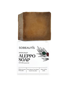 Jabón Natural de Aleppo Sobeautis 40% Laurel 60% Oliva 140g