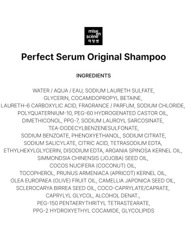 Champú Original Perfect Serum Mise En Scene 680 ml - Cuidado Cabello Dañado