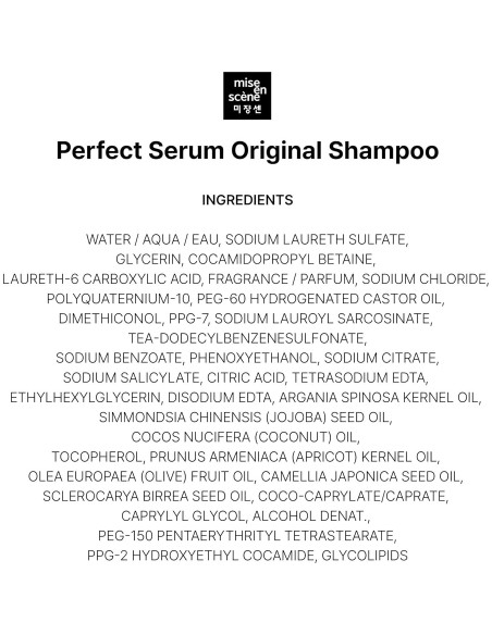 Champú Original Perfect Serum Mise En Scene 680 ml - Cuidado Cabello Dañado Champú Original Perfect Serum Mise En Scene 680 ml - Cuidado Cabello Dañado
