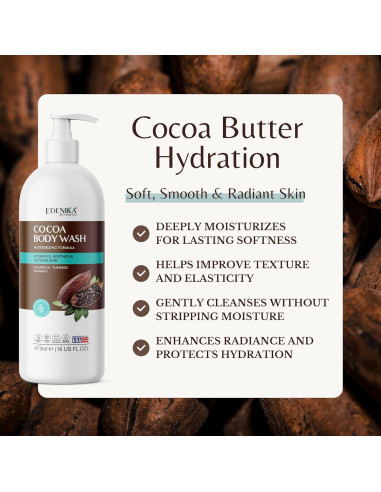 Gel de Ducha Hidratante Edenika Botanicals 473 ml Manteca de Cacao