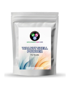 Polvo de Cáscara de Nuez Krivi Herbals 227g Exfoliante Natural