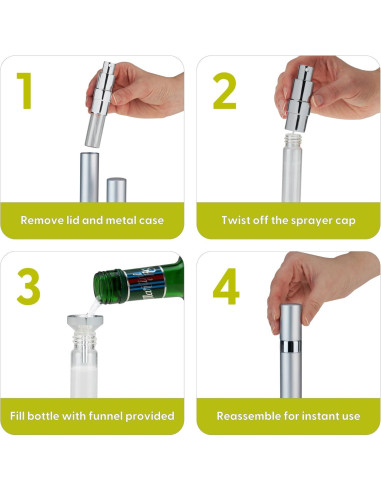 Atomizador de Martini Verdadero 15ml Vidrio Rellenable