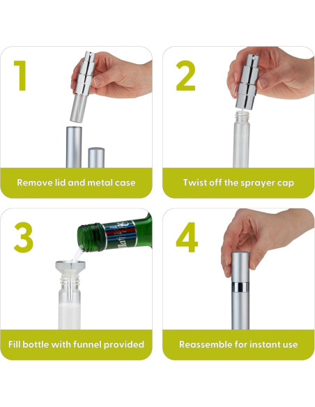 Atomizador de Martini Verdadero 15ml Vidrio Rellenable