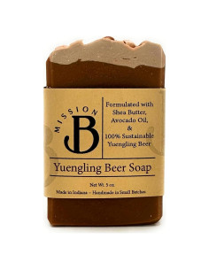 Jabón Artesanal de Cerveza Yuengling 142 g - Manteca de Karité y Aceite de Aguacate
