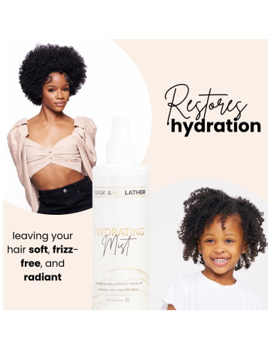 Mist Hidratante para Cabello Bask & Lather 227 ml - Acondicionador Sin Enjuague