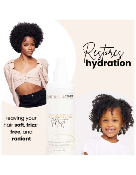 Mist Hidratante para Cabello Bask & Lather 227 ml - Acondicionador Sin Enjuague