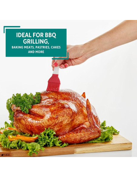 Brocha de Silicona Mirro 21.6 cm Roja para Cocina y Parrilla