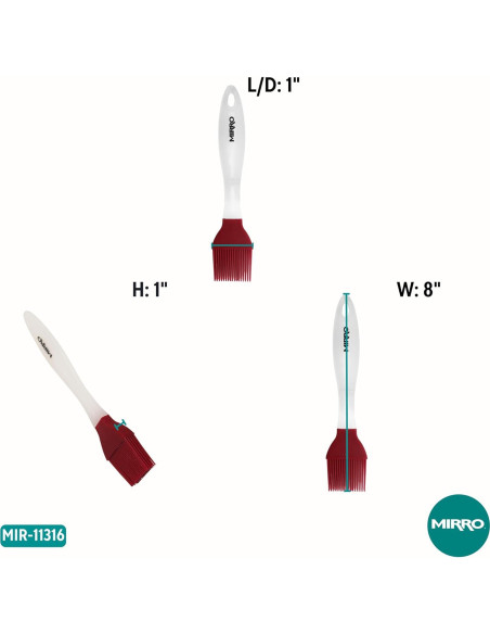 Brocha de Silicona Mirro 21.6 cm Roja para Cocina y Parrilla