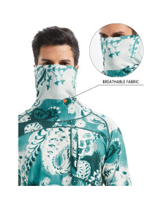 Camisa con Capucha Solar UPF 50+ para Hombre PIQIDIG 3XL Verde 2