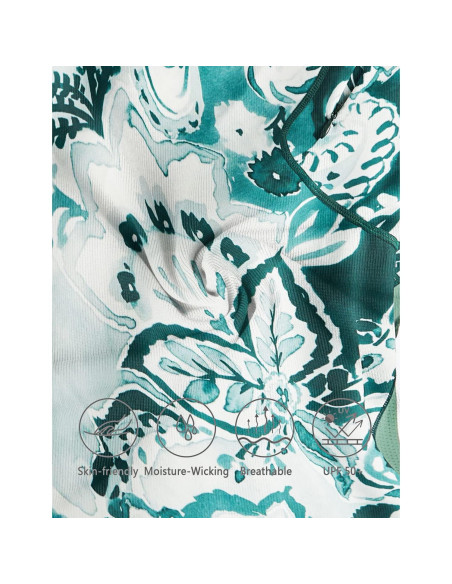 Camisa con Capucha Solar UPF 50+ para Hombre PIQIDIG 3XL Verde