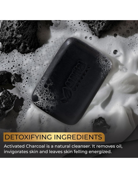 Conjunto de Jabones de Carbón Natural AMVital - 3 Piezas Veganas