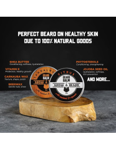 Bálsamo para Barba GROW ALPHA BEARD 140g Sándalo y Cítrico 2