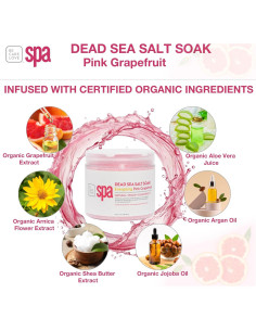 Sal de Mar Muerto Be Care Love Spa 16 oz Pomelo Rosa 2