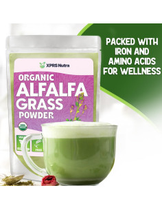 Polvo de Alfalfa Orgánico XPRS Nutra 226.8g - Suplemento Vegano 2