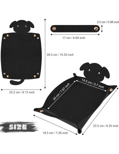 Bandeja de Dados para Perros SIQUK 2 Piezas Plegables Negro Rojo