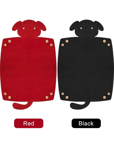 Bandeja de Dados para Perros SIQUK 2 Piezas Plegables Negro Rojo