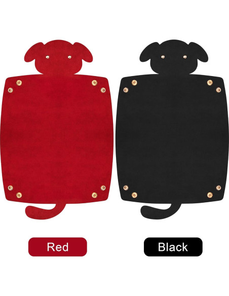 Bandeja de Dados para Perros SIQUK 2 Piezas Plegables Negro Rojo