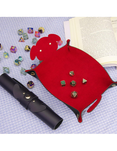 Bandeja de Dados para Perros SIQUK 2 Piezas Plegables Negro Rojo