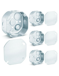 4 Cajas de Conexiones Eléctricas Octagonales Copkim 10.16x10.16 cm