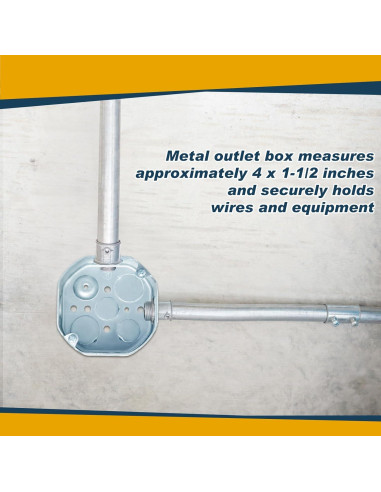 4 Cajas de Conexiones Eléctricas Octagonales Copkim 10.16x10.16 cm