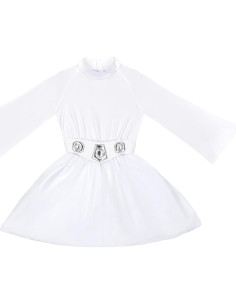 Disfraz de Princesa Leia para Niñas Jazwares - Vestido con Capucha y Peluca 2