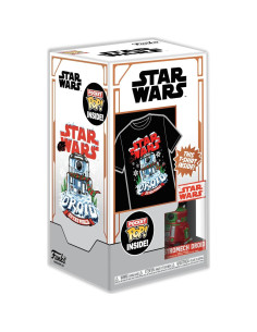 Camiseta Extra Grande Funko Star Wars R2D2 + Minifigura 2