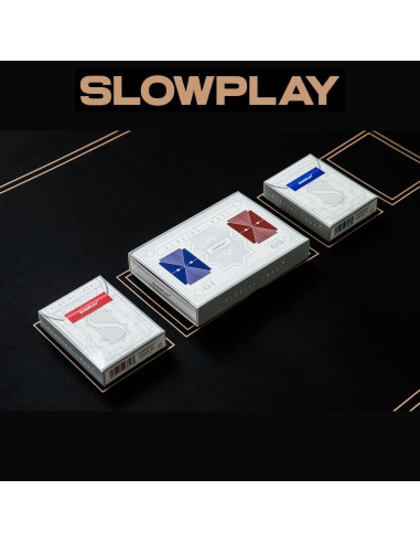 Set de Cartas de Póker SLOWPLAY 100% Plástico Jumbo 2 Barajas