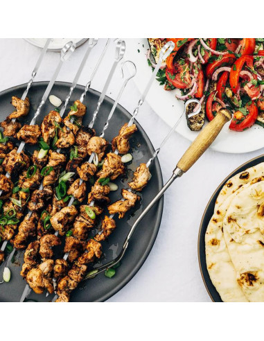 Pinchos de Kabob JY COOKMENT 35.56 cm Acero Inoxidable Set 12