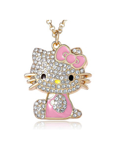 Collar Hello Kitty de Esmalte y Cristal Pavé Sally Rose 40.64 cm