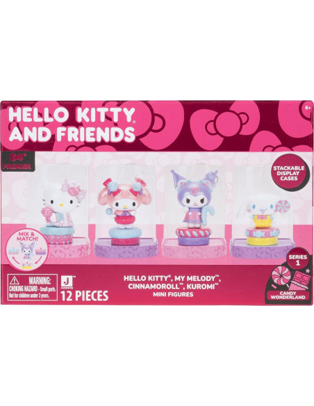 Mini Figuras Candy Wonderland Hello Kitty 4-Pack 5.08 cm