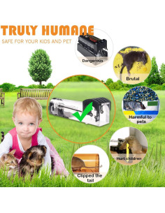 Trampa Humana para Ratones IIWEY 30.48 cm Reutilizable 2 Pack 2