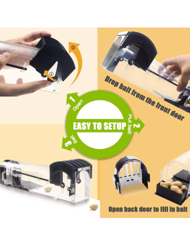 Trampa Humana para Ratones IIWEY 30.48 cm Reutilizable 2 Pack