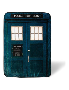Manta de Forro Polar TARDIS Doctor Who 114x152 cm Azul