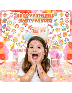 60 Tatuajes Temporales Retro 60s 70s para Niños - 91TATTOOS 2