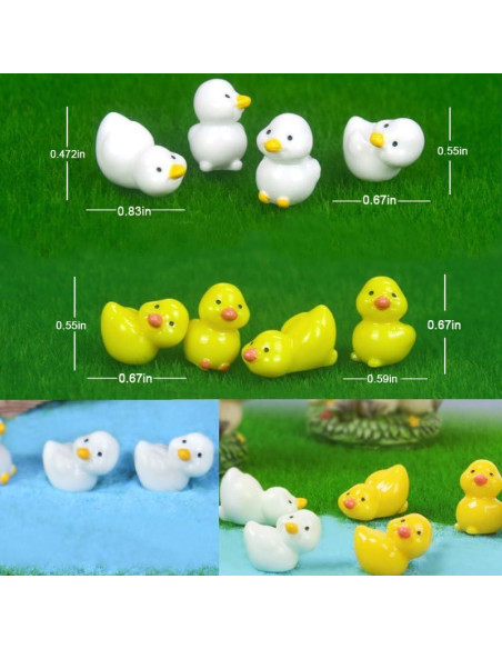 48 Piezas Mini Animales de Resina Damyda - Pollos, Conejos, Ovejas