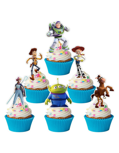 Toppers de Cupcake Inspirados en Juguetes TuoYing 24PCS