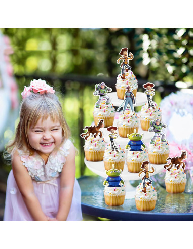 Toppers de Cupcake Inspirados en Juguetes TuoYing 24PCS