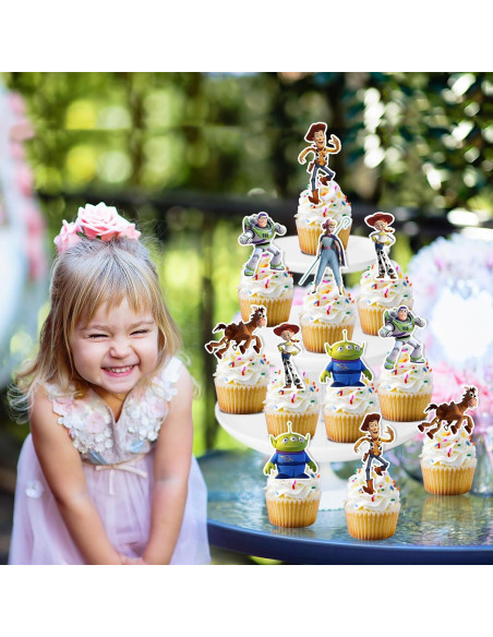 Toppers de Cupcake Inspirados en Juguetes TuoYing 24PCS